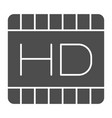 high dimension film solid icon video with hd vector image