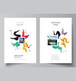 layout a4 format cover mockups design vector image