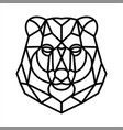 abstract bear hed logo vector image vector image