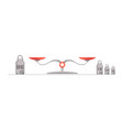 balance scales and metal weights set - weight vector image