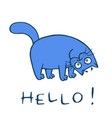 cute cat is happy and crooked vector image