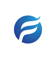 f letter logo template vector image vector image