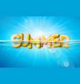 summer with 3d typography vector image vector image