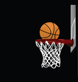 basketball with a hoop vector image