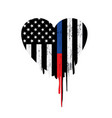 police and firefighter thin blue red line vector image