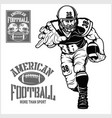 american football player isolated on black vector image
