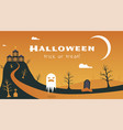 halloween holiday flat banner template vector image