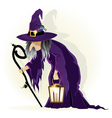 halloween witch vector image