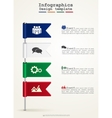 timeline infographics with icons vector image