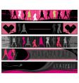club girls banners vector image vector image