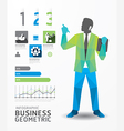 infographic business geometric concept design vector image