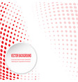 red background with circular halftone vector image