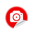 red sticker camera vector image