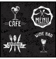 set of vintage cafe and restaurant grunge emblems vector image vector image