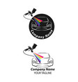 car painting logo with spray gun and unique vector image vector image