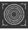 circular vintage floral hand drawn frames vector image
