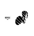 abstract silhouette of a road bike racer man vector image