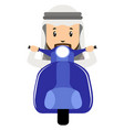 arab men on scooter white background vector image vector image