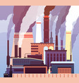 industrial pollution polluted environment vector image vector image