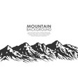 mountain range silhouette isolated on white vector image