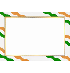 Border made with india national colors Royalty Free Vector