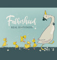 family of cute farm birds vector image vector image