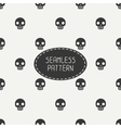 geometric hipster seamless pattern with skulls vector image