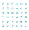thin lines web icons set - e-commerce shopping vector image