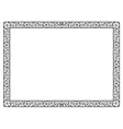 flower abstract black frame isolated vector image