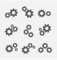 gears with cogs icons vector image