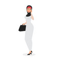 business woman wearing hijab vector image