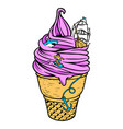 sea ice cream vector image vector image