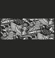 seamless background with vintage cars for dark vector image vector image