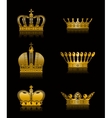 set of crowns vector image