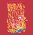 urban rider boy with skateboard vector image
