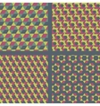 geometric textile pattern set vector image vector image
