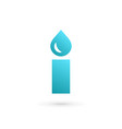 letter i water drop logo icon design template vector image