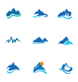 mountains logo template vector image