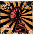 retro party vintage poster template design vector image
