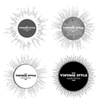 set of vintage style star burst retro elements vector image