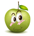 surprised apple smiley vector image vector image