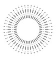 vintage sunburst black and white sun icon vector image vector image