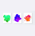 abstract cover set of liquid shapes vector image