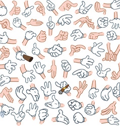 Sign language a to z numbers hands pack lineart Vector Image