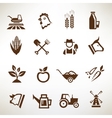 farm and agriculture icons collection vector image