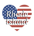 heart shaped national flag the united states vector image vector image