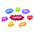 comics message clouds vector image