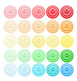 set of circles with intersecting white circle line vector image vector image