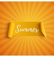 summer yellow curved banner vector image vector image