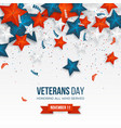 veterans day greeting card vector image vector image